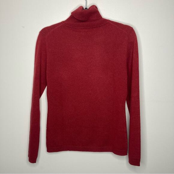 NWT GARNET HILL Cashmere Turtleneck Sweater Maroon Red Scarlet Small - Picture 2 of 5